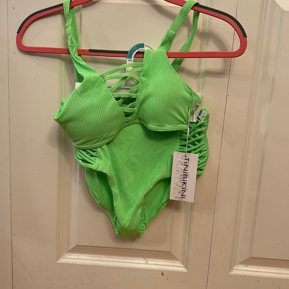 Neon green bikini